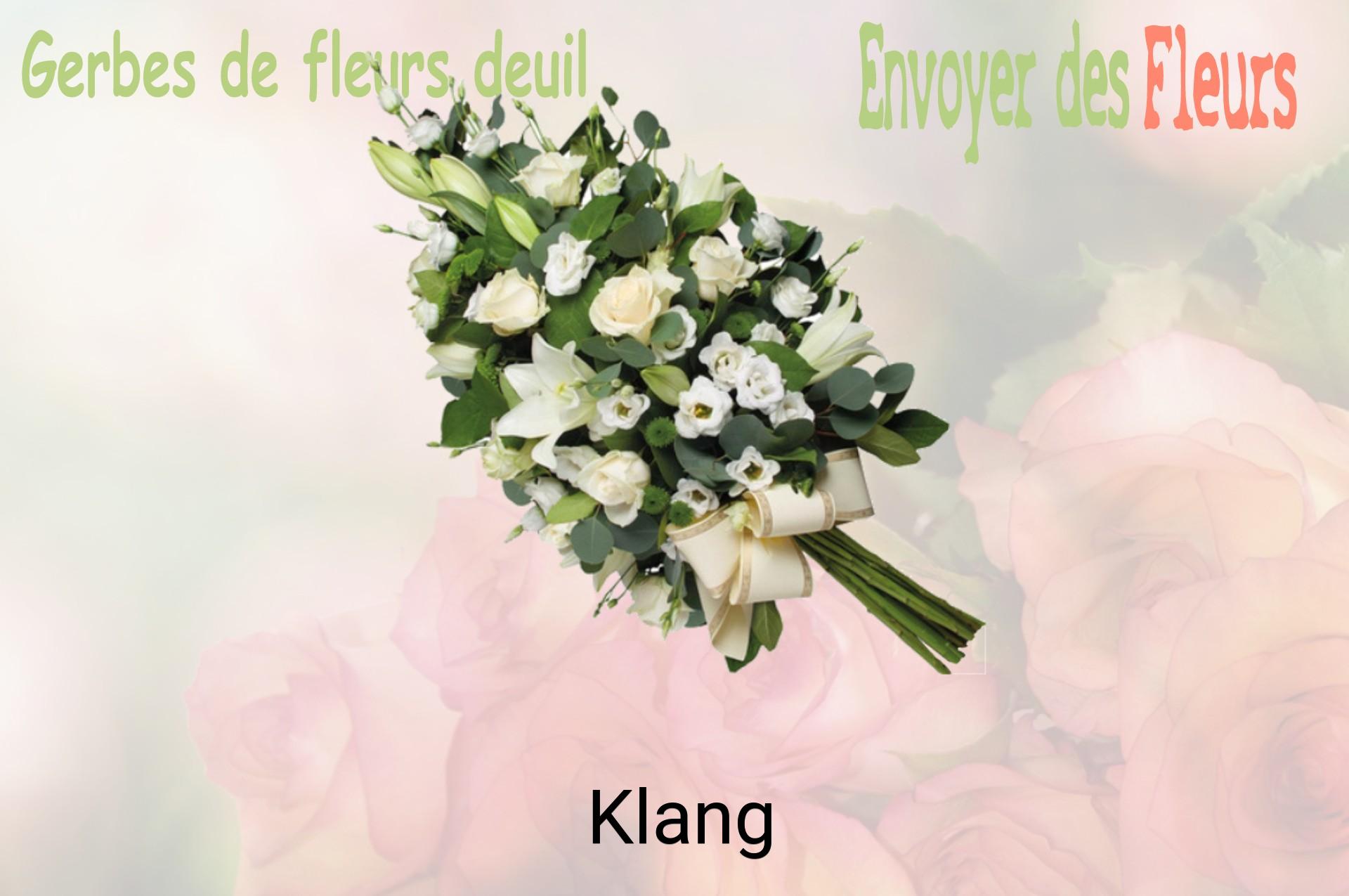 Gerbe de fleurs de deuil livrée à Klang